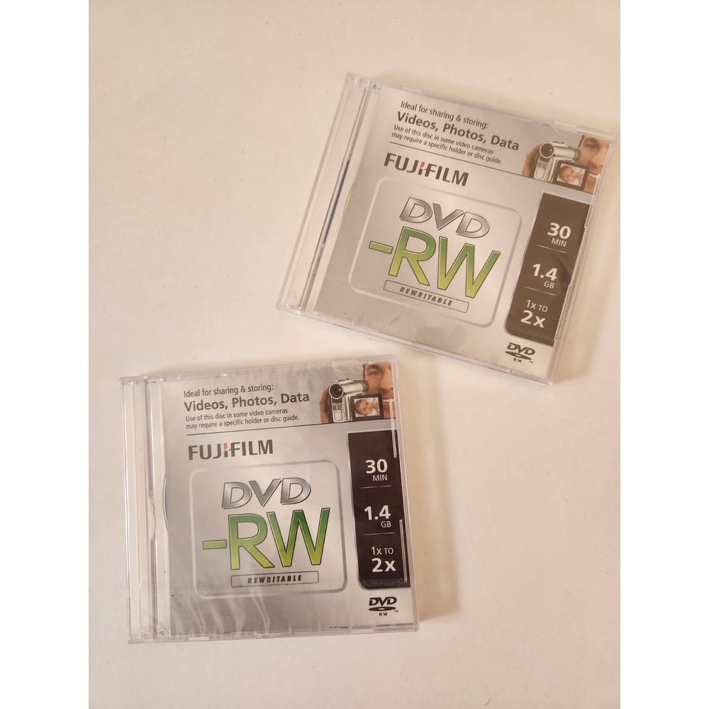 2x Fujifilm Media DVD+RW 1.4GB 30 Mini Recordable Rewritable Disc